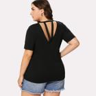 Shein Plus Cut Out Back Tee