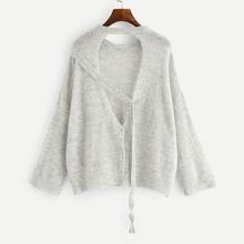 Shein Cut Out Front Sweater Coat