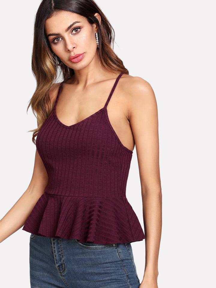 Shein Ruffle Hem Cami Top