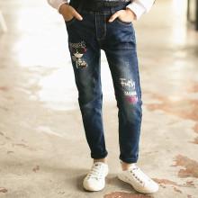 Shein Girls Figure Pattern Jeans