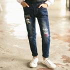 Shein Girls Figure Pattern Jeans