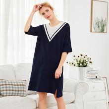 Shein Contrast Striped Split Side Dress