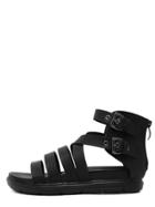 Shein Black Ankle Strap Hollow Gladiator Sandals