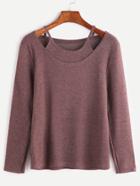 Shein Coffee Long Sleeve 2 In 1 T-shirt
