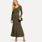 Shein Solid Button Front Longline Dress
