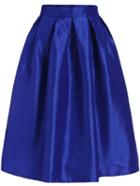 Shein Blue High Waist Flare Long Skirt