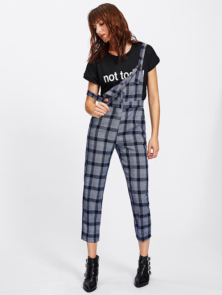 Shein Tartan Plaid Jumpsuit