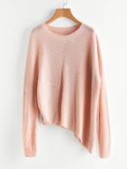 Shein Asymmetric Hem Loose Fit Jumper