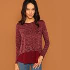 Shein Mixed Media Space Dye T-shirt