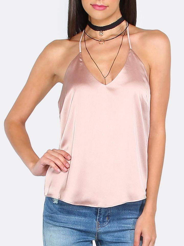 Shein Open Back Cami Top