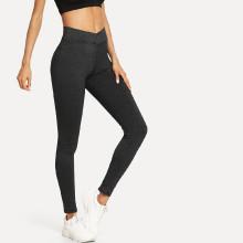 Shein Elastic Waist Skinny Legging