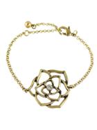 Shein Vintage Style Rhinestone Flower Chain Bracelet