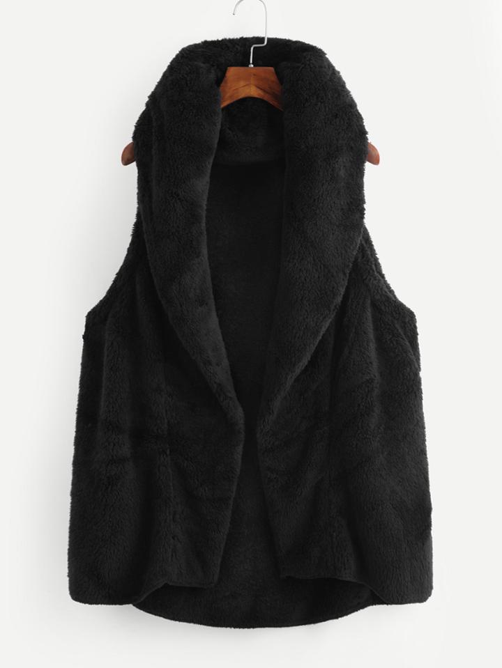 Shein Faux Fleece Shawl Collar Vest