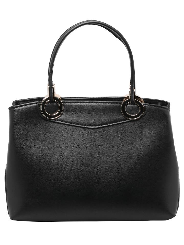 Shein Black Round Shaped Embellishedzipper Bag