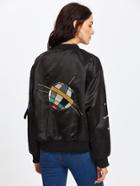 Shein Embroidered Bomber Jacket