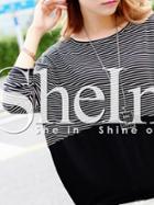 Shein Black Crew Neck Striped T-shirt