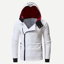 Shein Men Zipper Front Hooded Sweatshirt