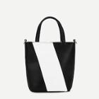 Shein Two Tone Pu Satchel Bag With Strap