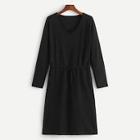 Shein Drawstring Waist Soft Knit Sweater Dress