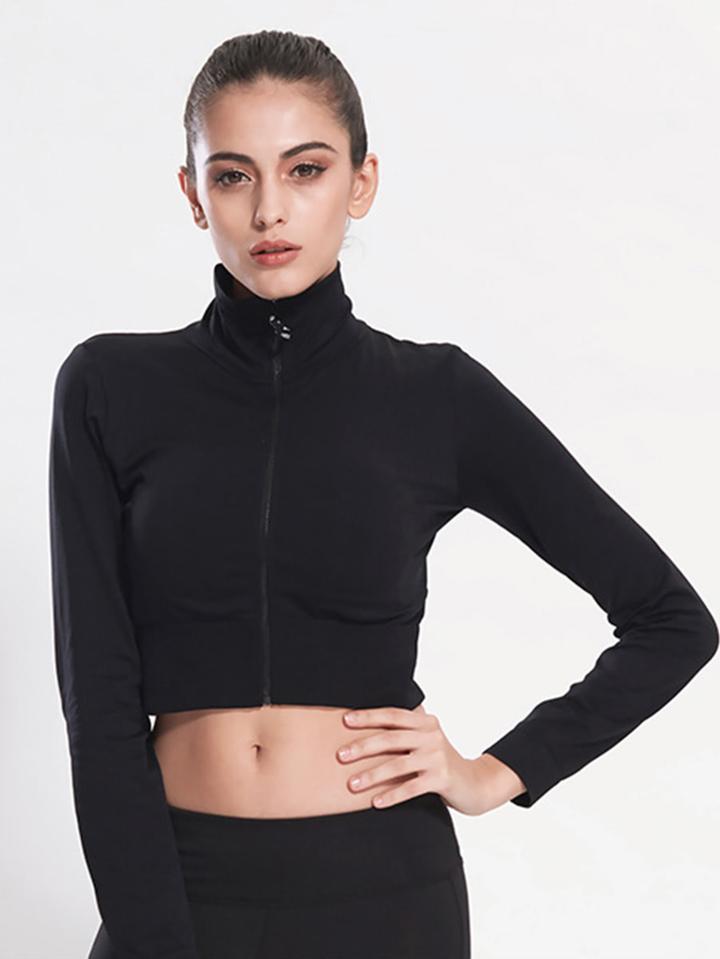 Shein High Neck Crop Jacket