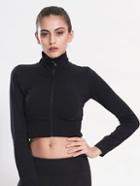 Shein High Neck Crop Jacket