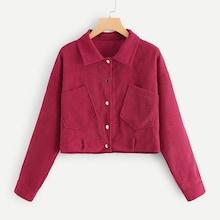 Shein Beaded Back Corduroy Jacket