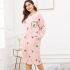 Shein Plus Rabbit & Heart Print Night Dress