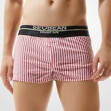 Shein Men Elastic Waist Striped Shorts