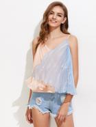 Shein Contrast Exaggerated Frill Cami Top