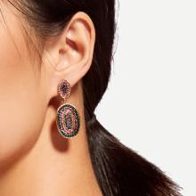 Shein Mixed Rhinestone Decorated Drop Earrings