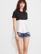 Shein Color Block High Low T-shirt