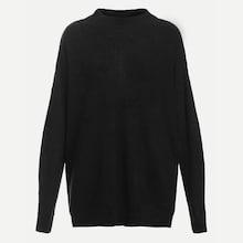 Shein V Cut Out Back Dropped Shoulder Sweater