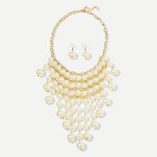 Shein Faux Pearl Delicate Necklace 1pc & Earrings 1pair