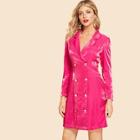 Shein Double Button Notched Dress
