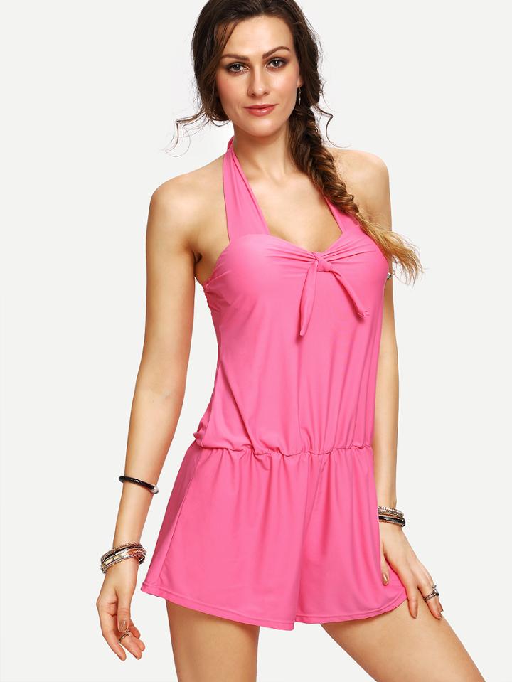Shein Halter Neck Loose One-piece Swimwear