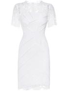 Shein White Contrast Lace Sheath Dress