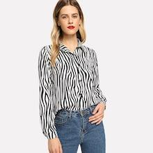 Shein Zebra Print Blouse