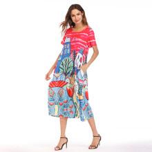 Shein House Print Hidden Pocket Dress