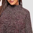 Shein Mock Neck Crop Oversized Sweater