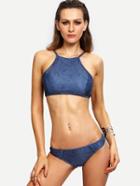 Shein High Neck Bikini Set