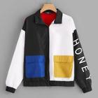 Shein Cut And Sew Lettering Coat