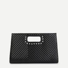 Shein Faux Pearl Chevron Quilted Grab Bag