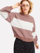 Shein Cut And Sew Fuzzy Pullover