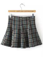 Shein Colour Plaid Ruffle Skirt