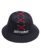 Shein Black Lace Up Design Wide Brim Hat