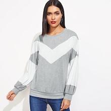 Shein Cut And Sew Two Tone Sweatshirt