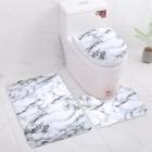 Shein Marble Pattern Print Bath Mat 3pcs