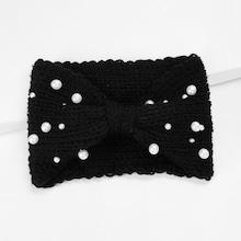 Shein Faux Pearl Decorated Knit Headband