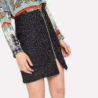 Shein Asymmetrical Zipper Front Skirt