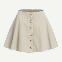 Shein Single Breasted Front Skirt